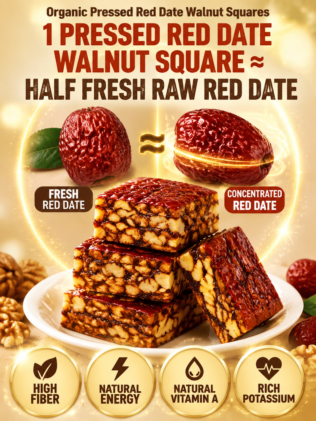 🍿Premium Jujube Walnut Snack Bars