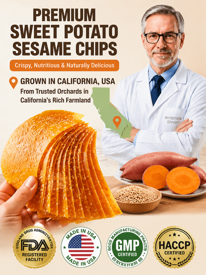 🍠Classic Large Sweet Potato Chips – Crispy Handmade Sweet Potato Snack with Natural Flavor